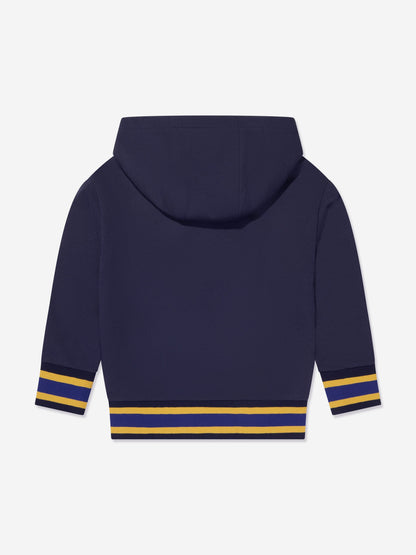 Versace Boys 海军蓝美杜莎徽标连帽衫