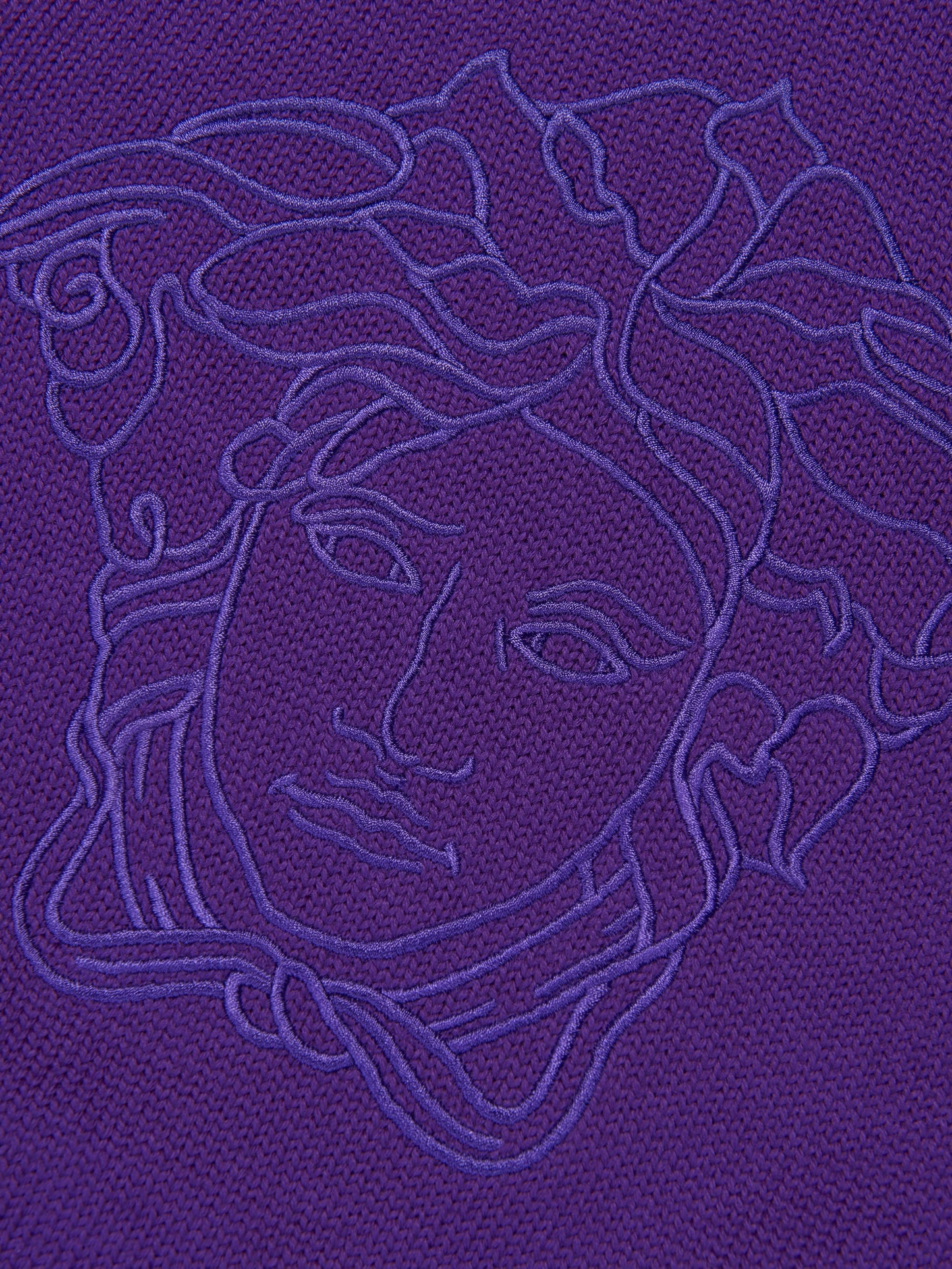 Versace 女童紫色羊毛徽标毛衣
