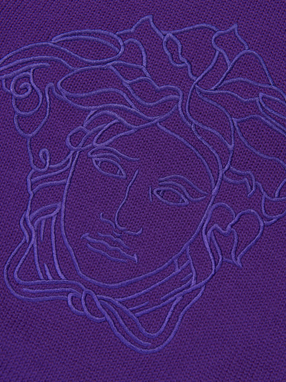 Versace 女童紫色羊毛徽标毛衣