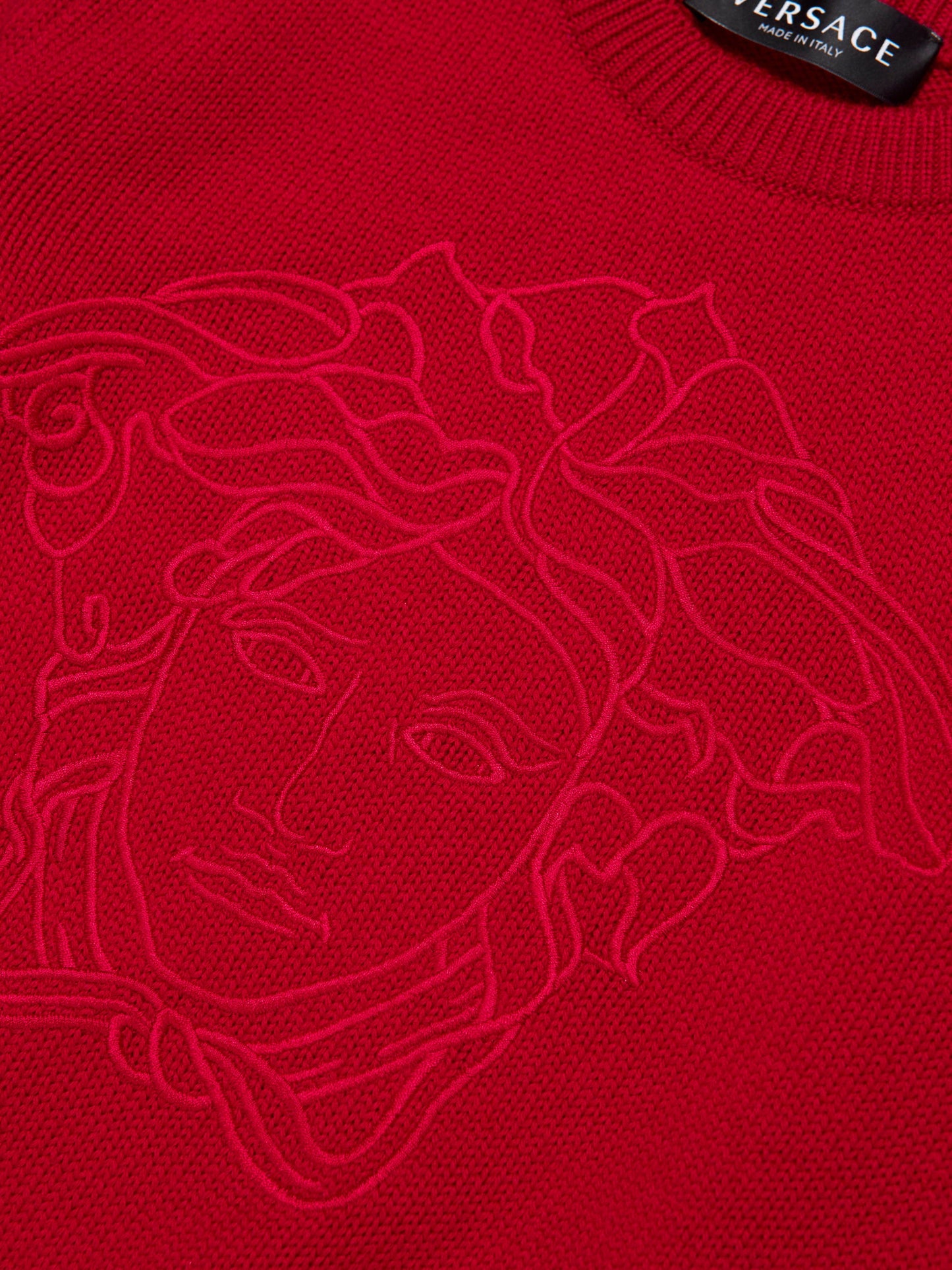 Versace 女童针织美杜莎套衫（红色）