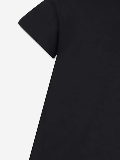 Versace 女童 Diamante 徽标 T 恤（黑色）