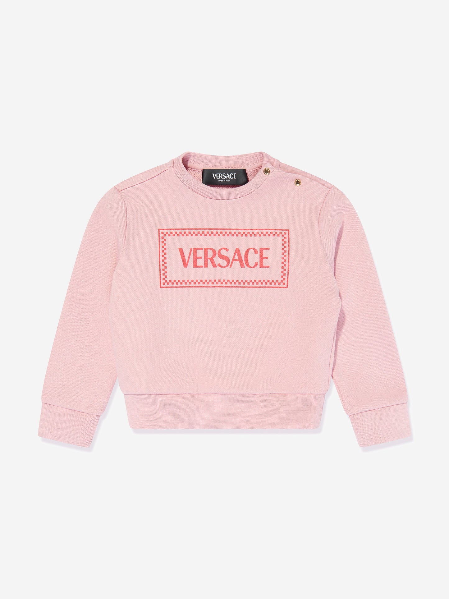 Versace 女婴徽标印花运动衫（粉色）