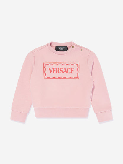 Versace 女婴徽标印花运动衫（粉色）