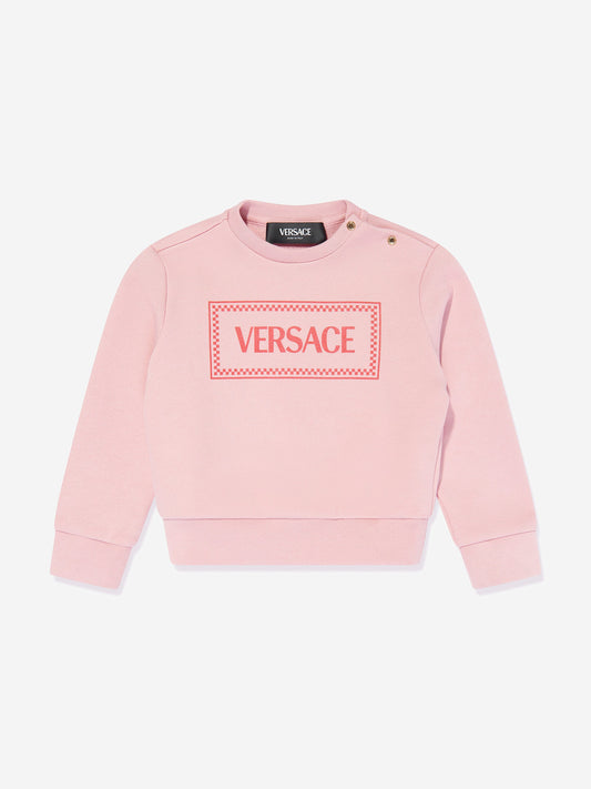 Versace 女婴徽标印花运动衫（粉色）