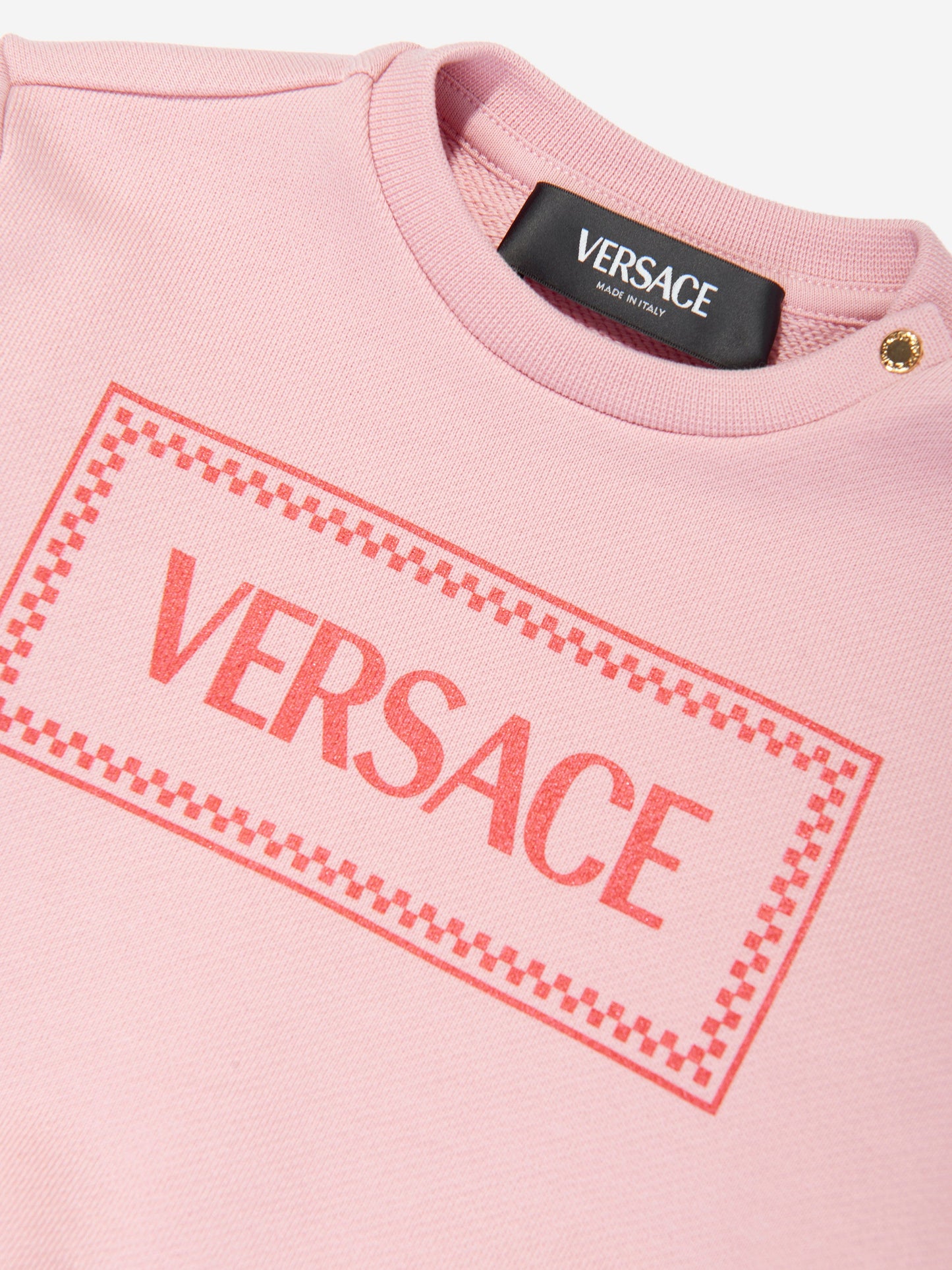 Versace 女婴徽标印花运动衫（粉色）