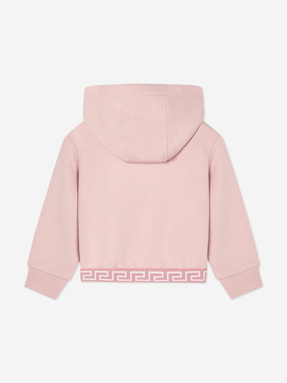 Versace 女婴粉色徽标连帽衫