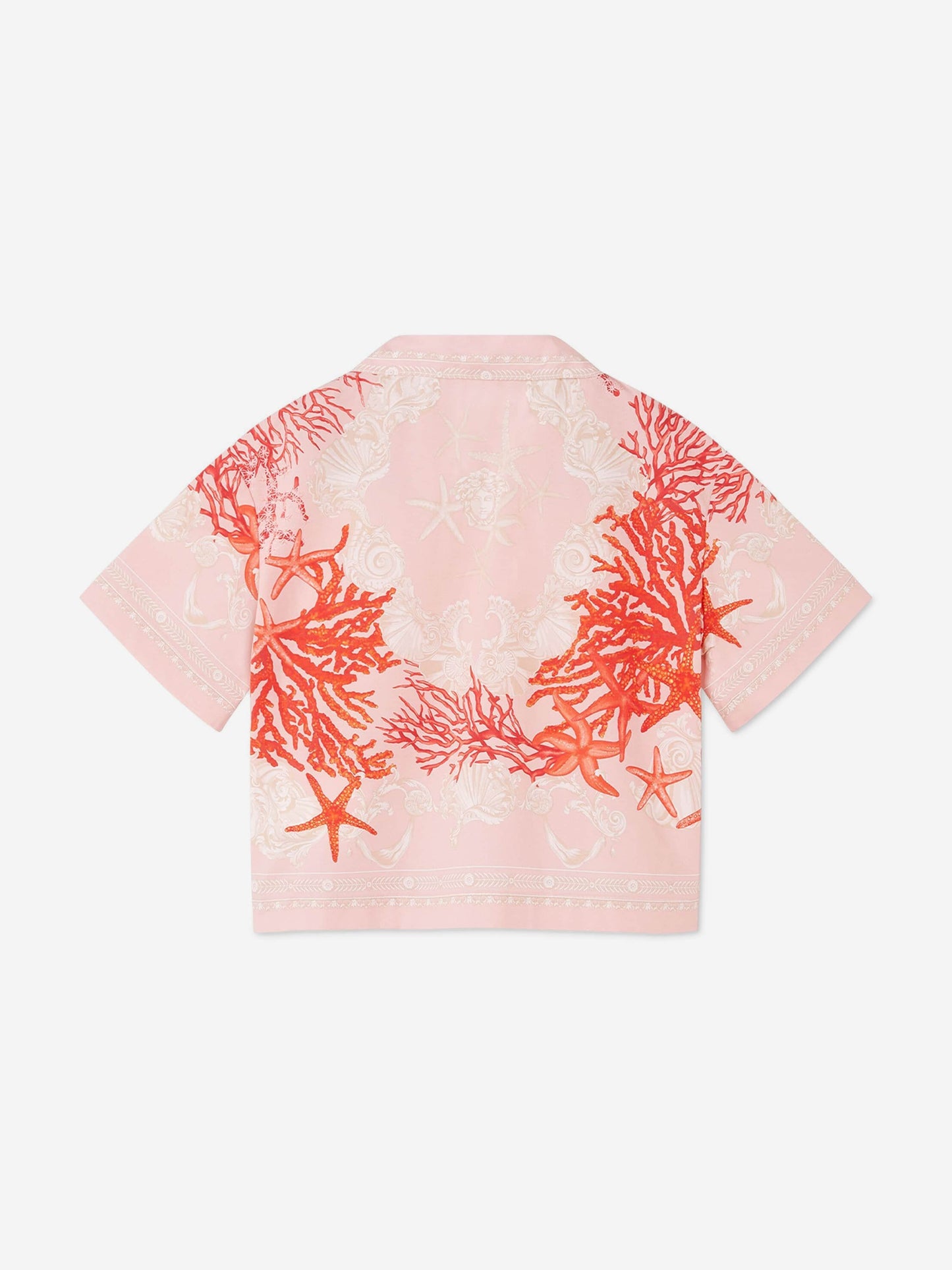 Versace 女童 Barocco Del La Mer 粉色衬衫