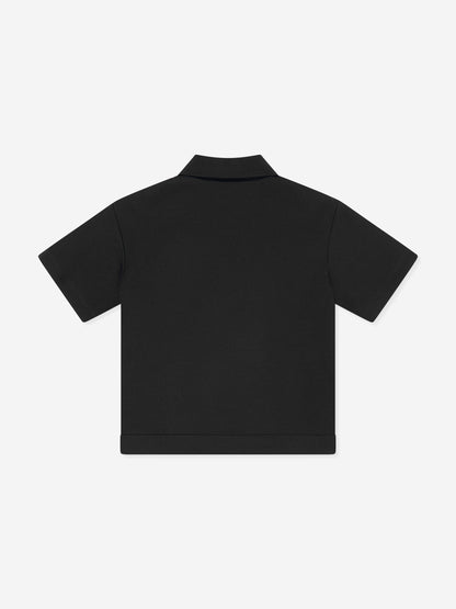 Versace Boys Barocco 黑色衬衫