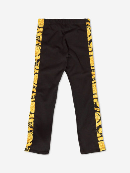 Versace 女童黑色徽标紧身裤