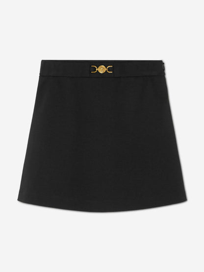 Versace 女童 Punto Milano 黑色半身裙