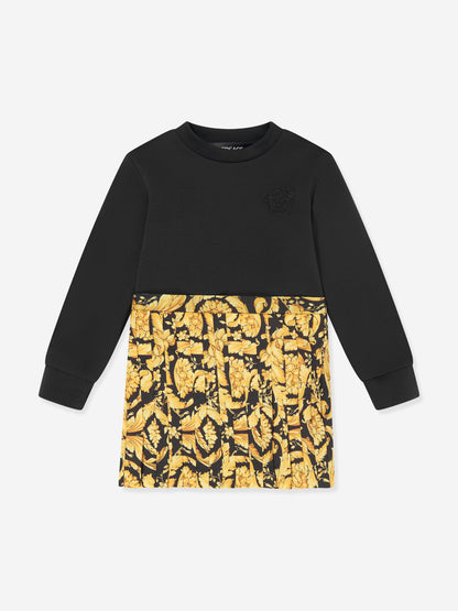 Versace 女婴巴洛克风格毛衣裙（黑色）