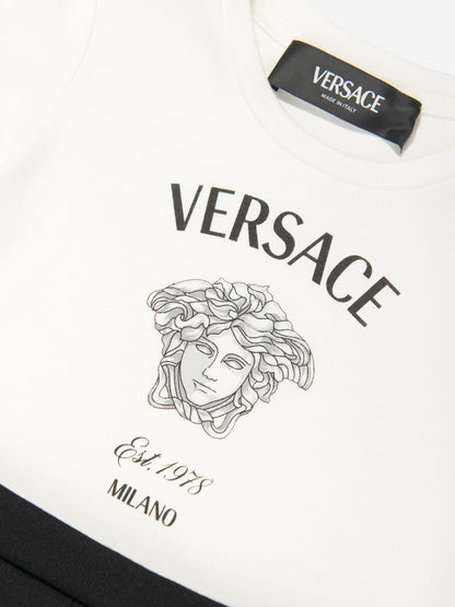 Versace 女婴 Medusa Milano 白色连衣裙