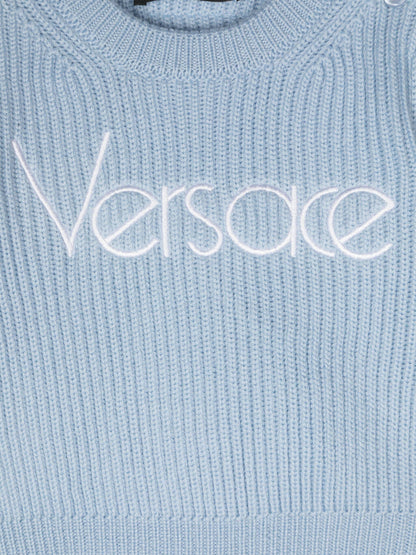 Versace Baby 刺绣徽标套衫（蓝色）