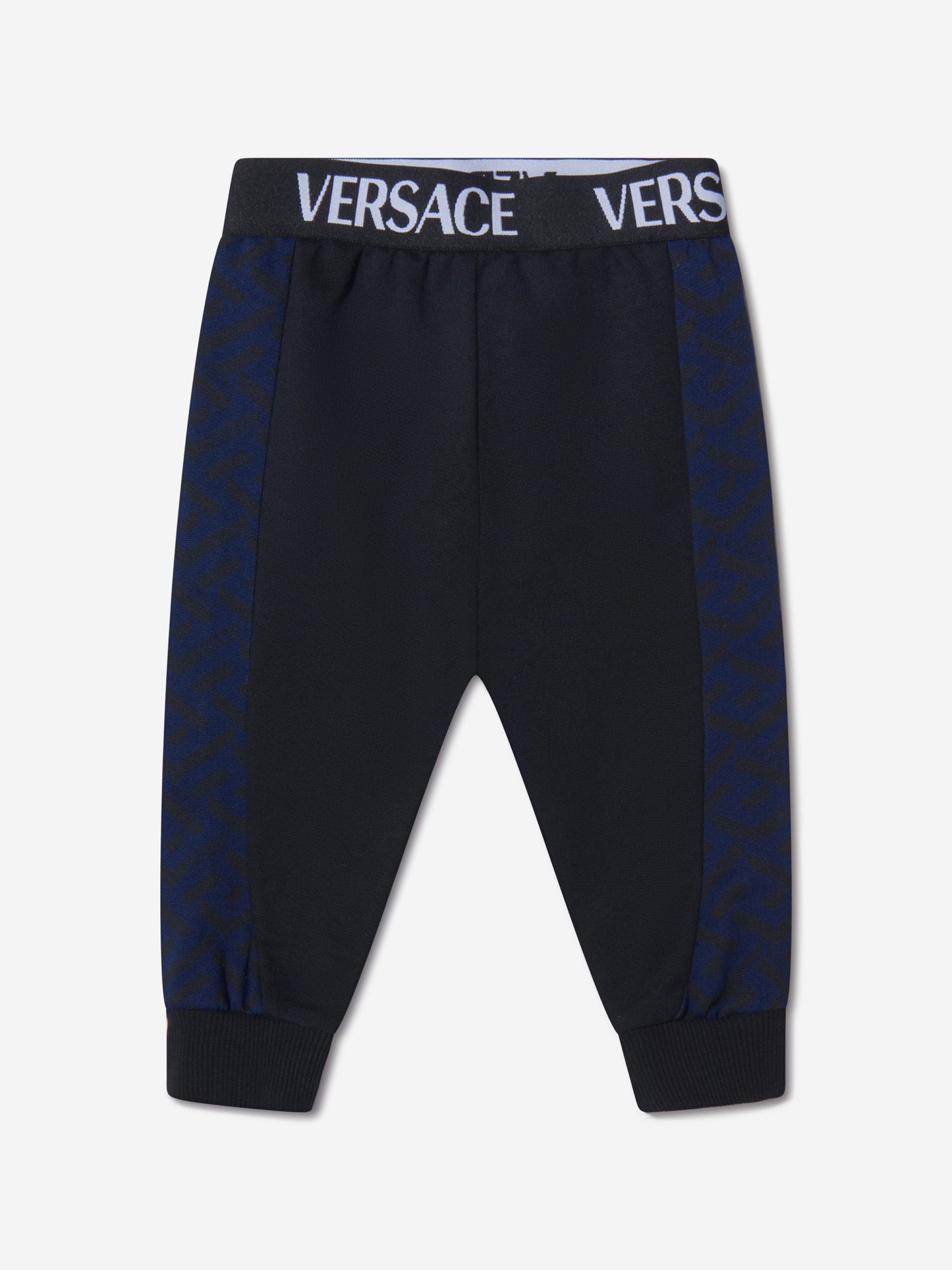 Versace 男婴棉质 La Greca 标志性印花慢跑裤