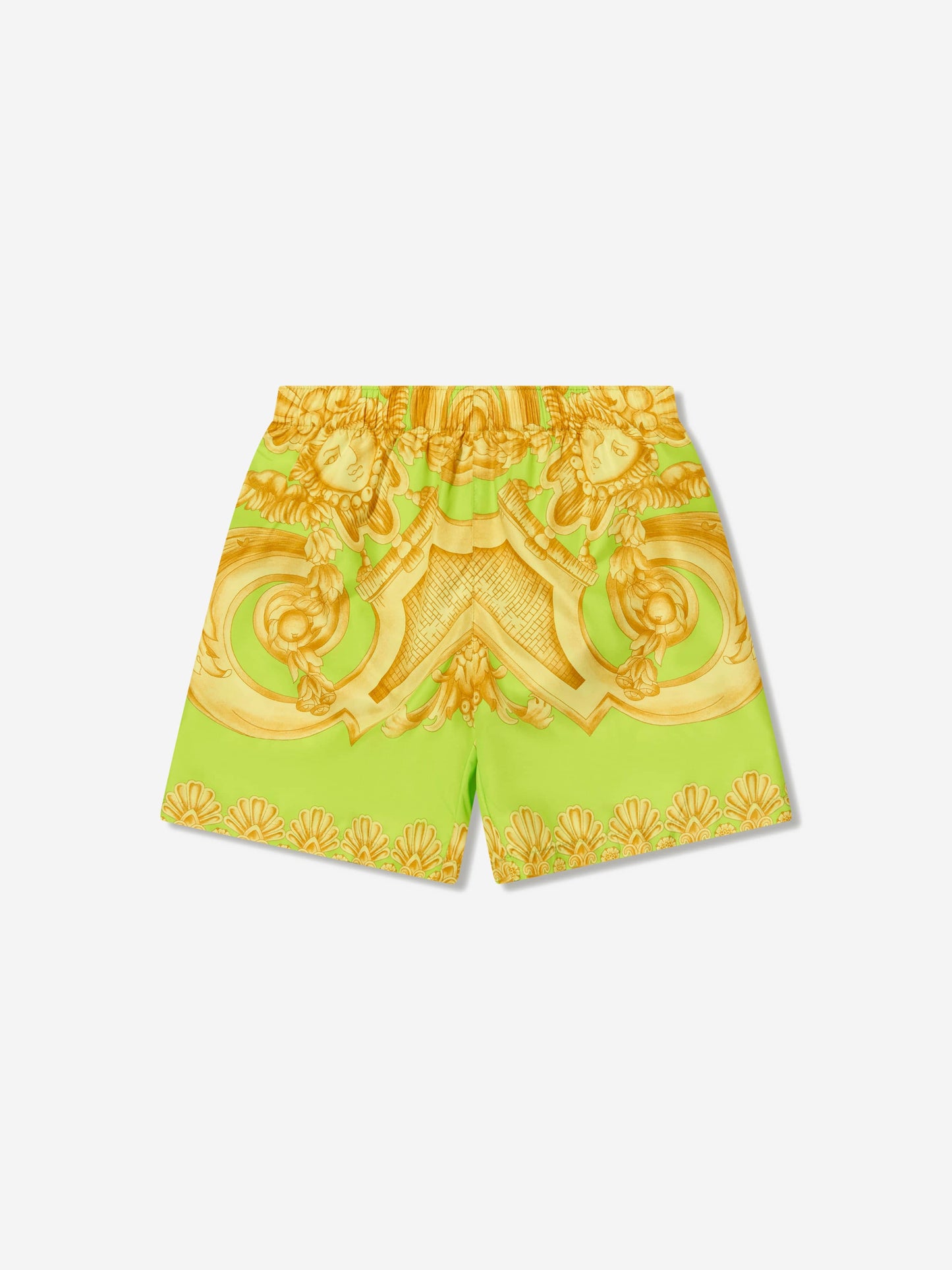 Versace Boys Barocco 青柠色泳裤