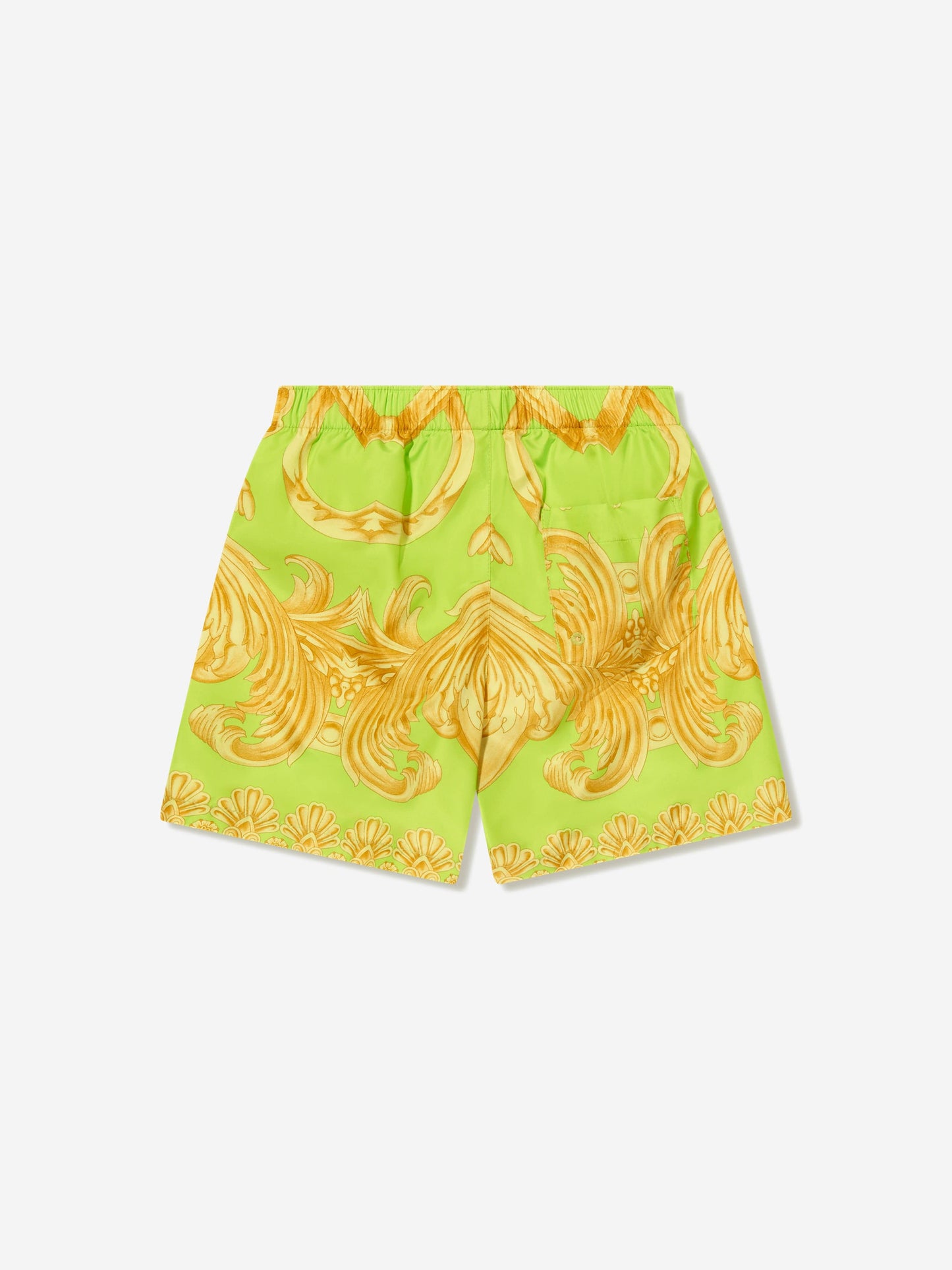 Versace Boys Barocco 青柠色泳裤