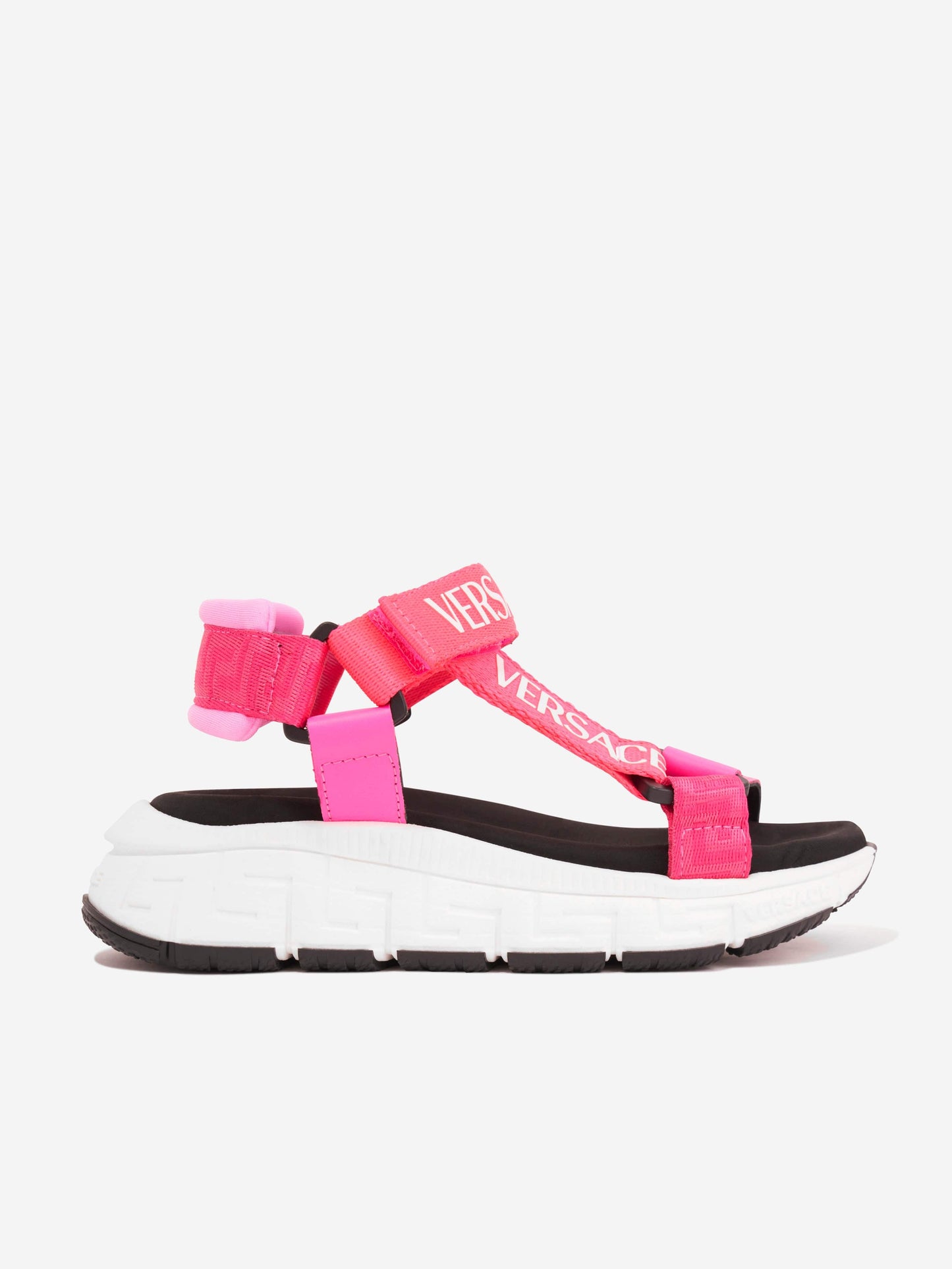 Versace 女童粉色徽标系带凉鞋