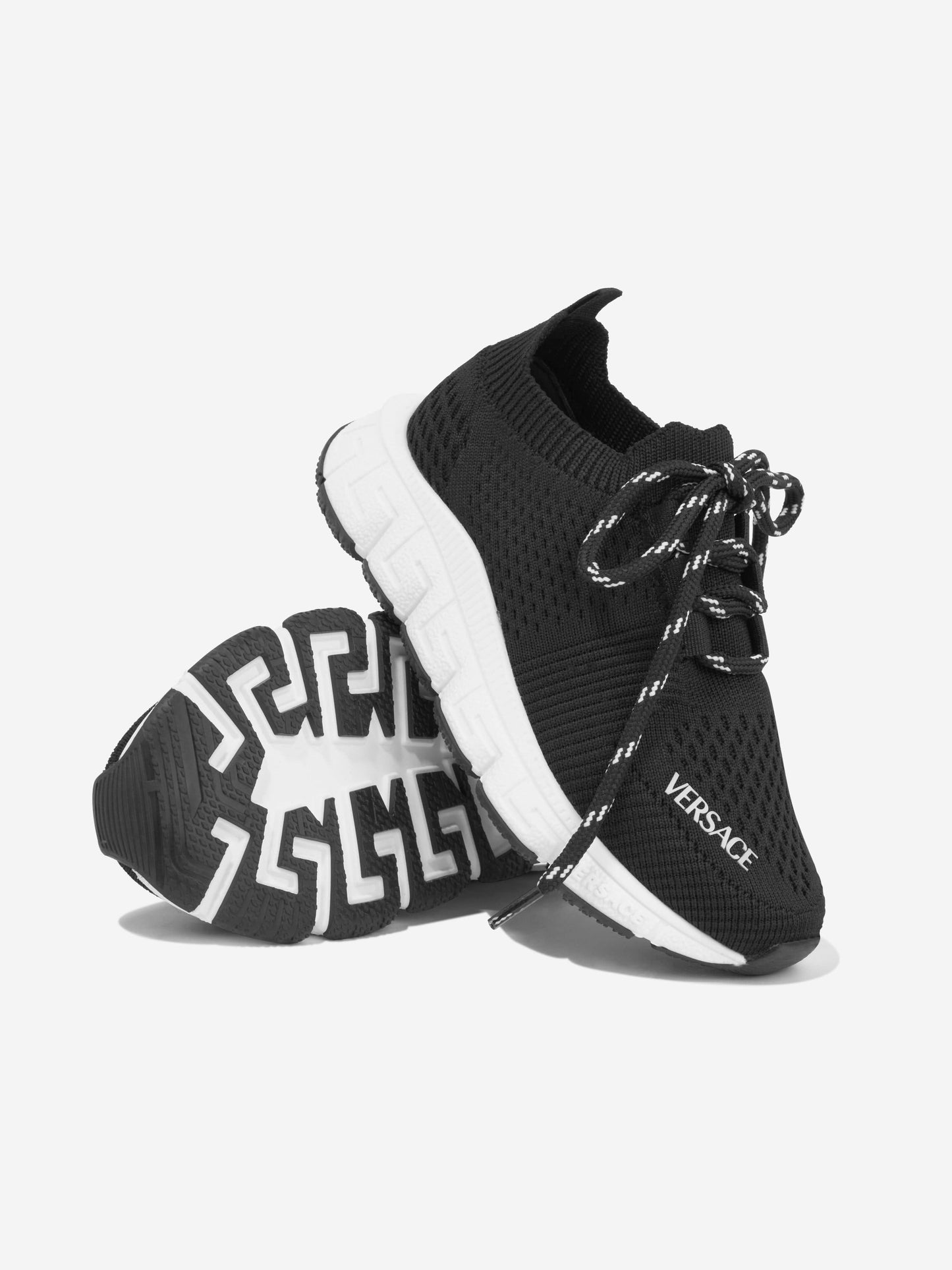 Versace Kids Trigreca 运动鞋（黑色）