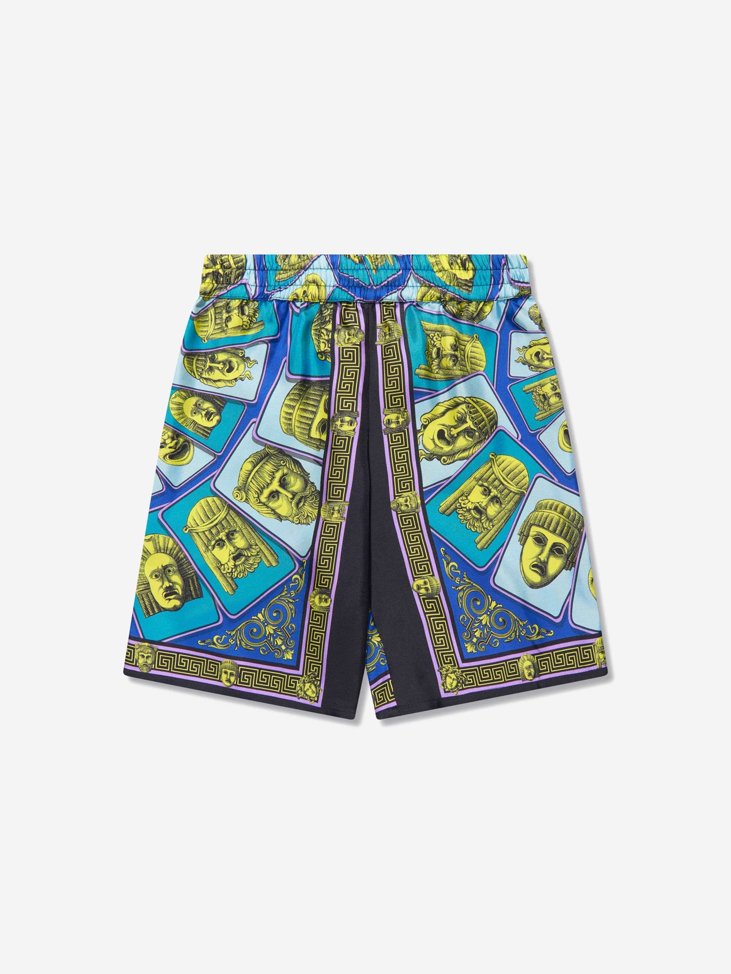 Versace Boys Maschere 绿色真丝短裤