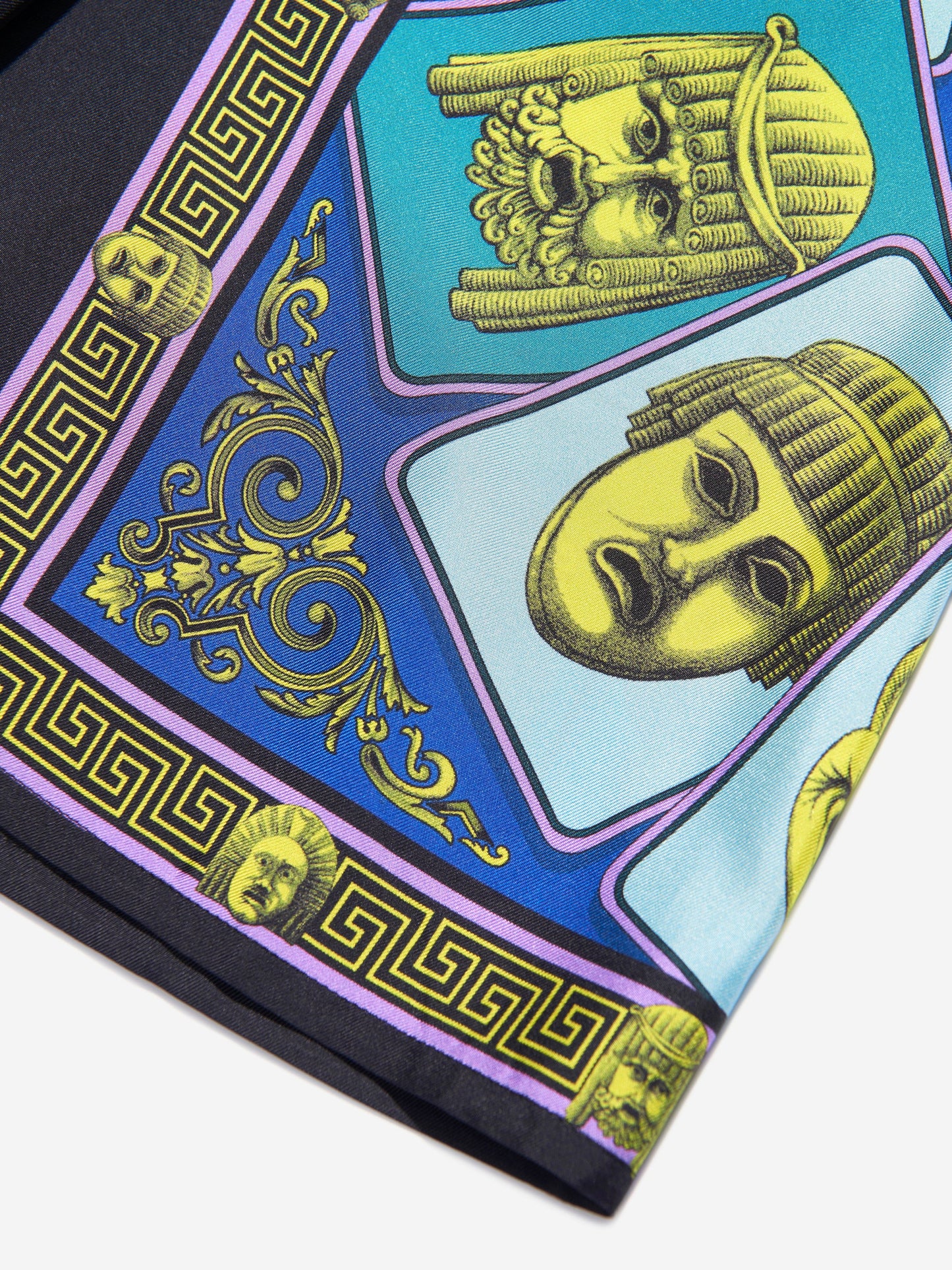 Versace Boys Maschere 绿色真丝短裤