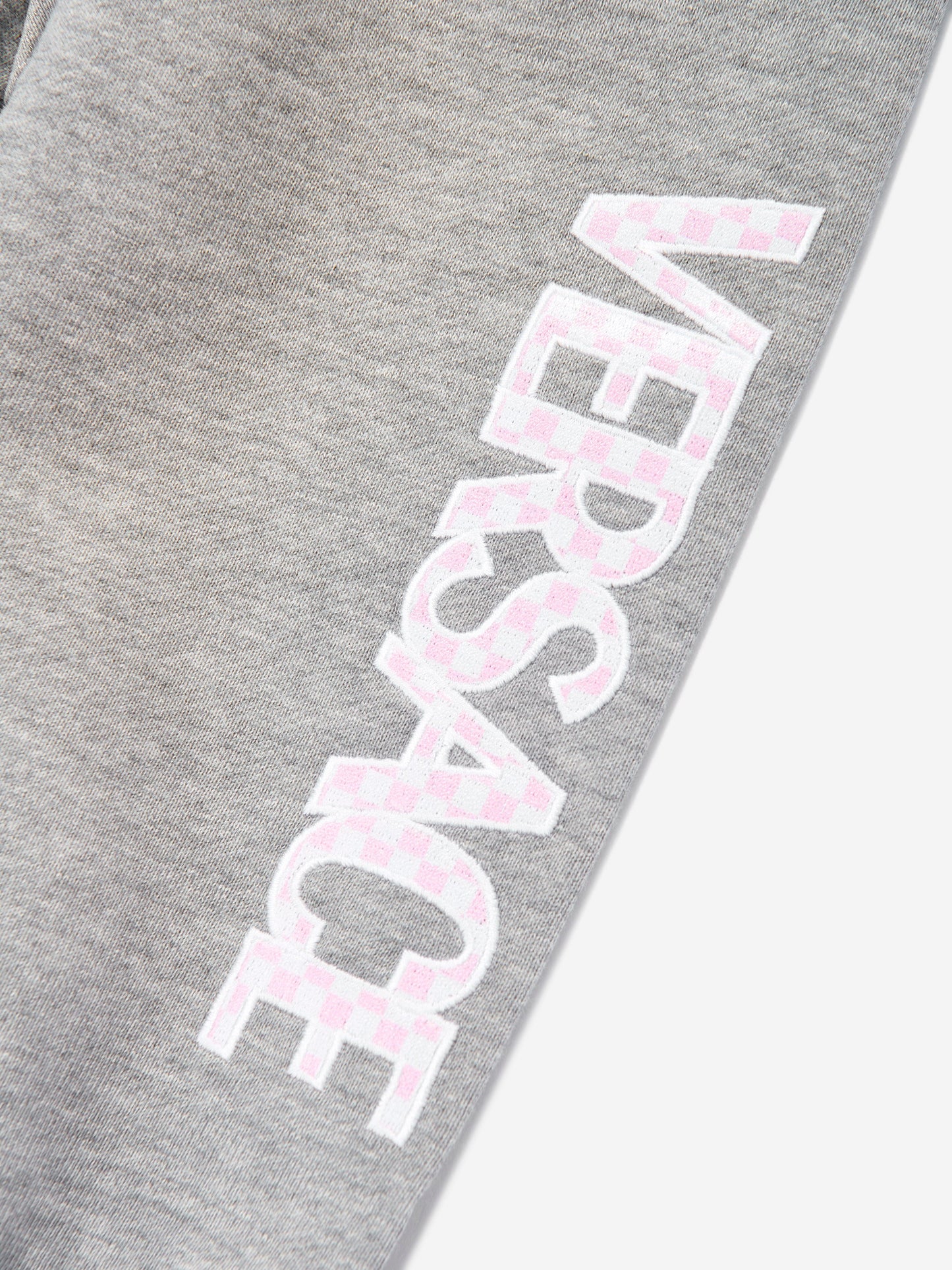 Versace 男婴 Damier Logo 慢跑裤（灰色）