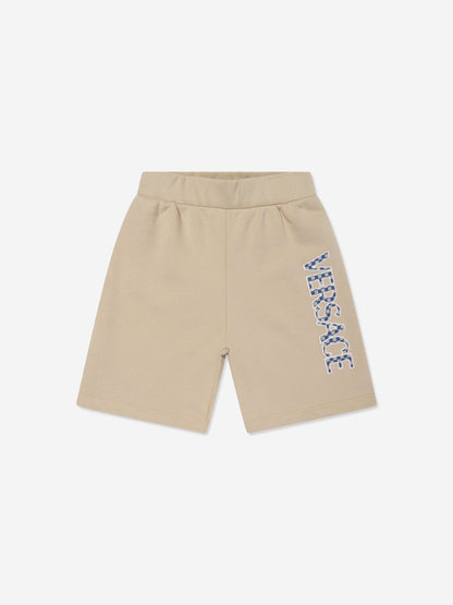 Versace 男童羊毛徽标短裤（米色）