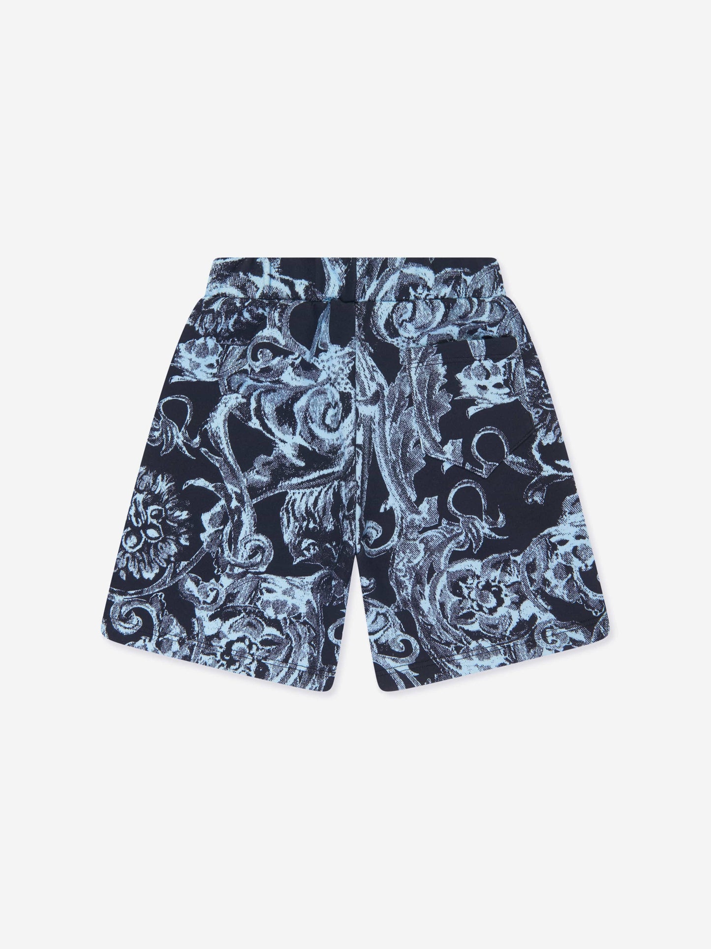 Versace Boys Barocco 印花短裤（海军蓝）