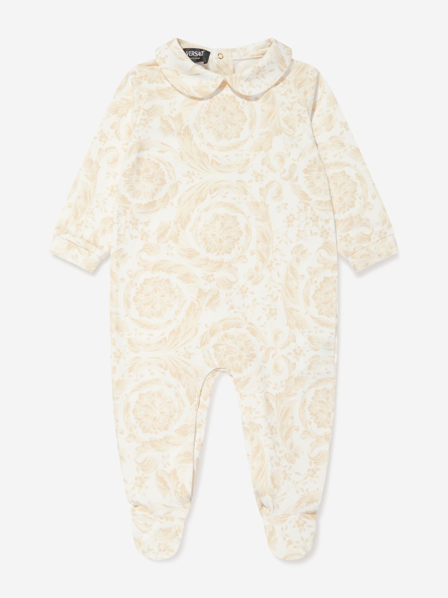 Versace Baby Barocco Babygrow 米色礼品套装