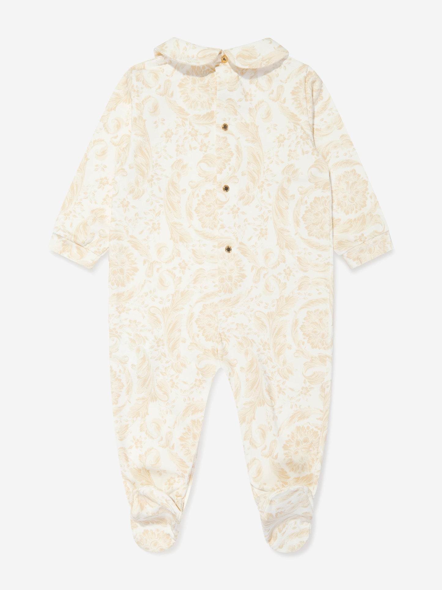 Versace Baby Barocco Babygrow 米色礼品套装