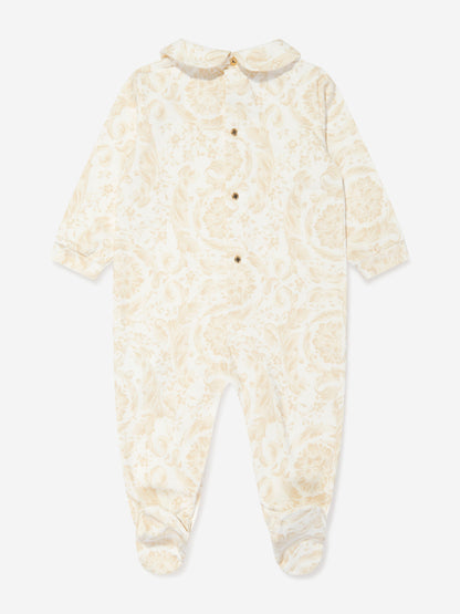 Versace Baby Barocco Babygrow 米色礼品套装