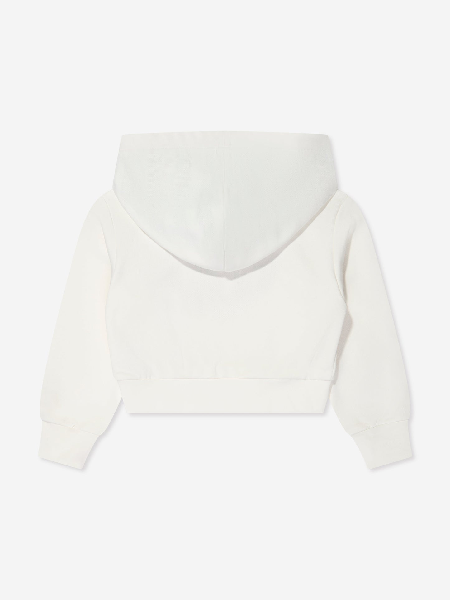 Versace 女童刺绣徽标连帽衫（白色）