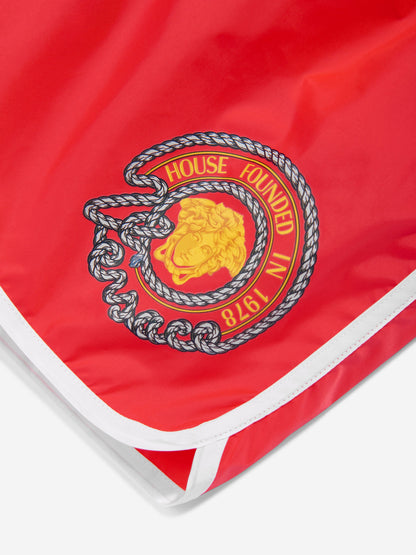 Versace 男童 Anchor Crest 红色泳裤