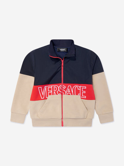 Versace Boys 徽标拉链上衣（多色）