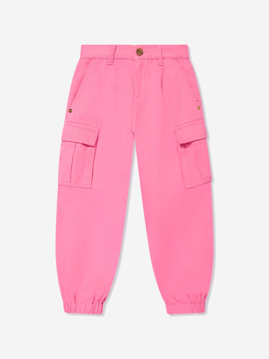 Versace 女童粉色工装裤