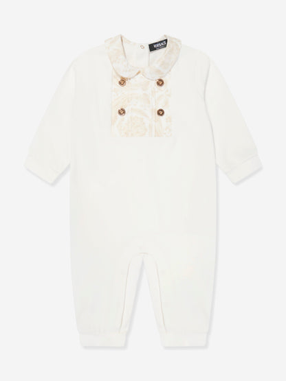 Versace Baby Barocco 白色连衣裤