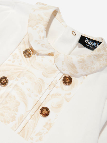 Versace Baby Barocco 白色连衣裤