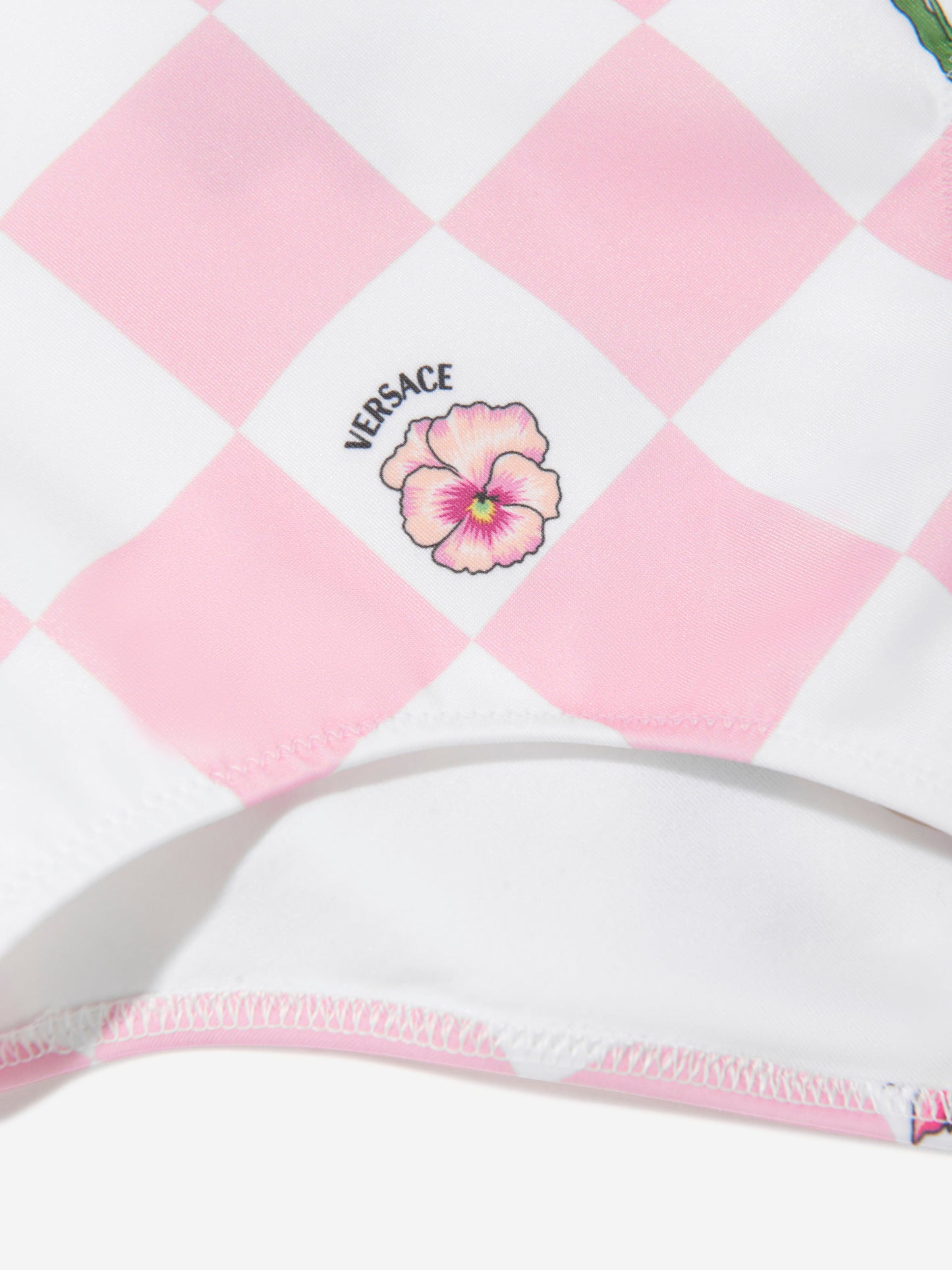 Versace 女童 Damier Flowers 粉色泳衣