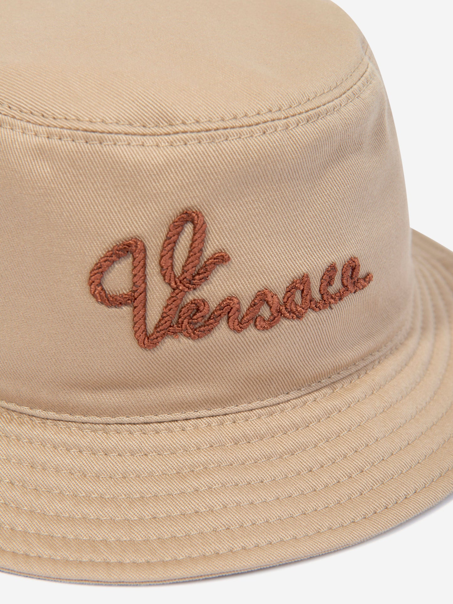 Versace Kids 米色徽标渔夫帽