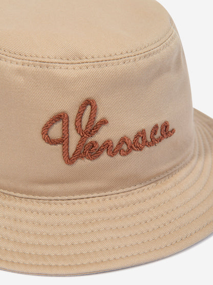 Versace Kids 米色徽标渔夫帽