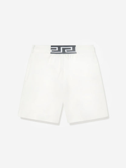 Versace 女童白色华达呢短裤