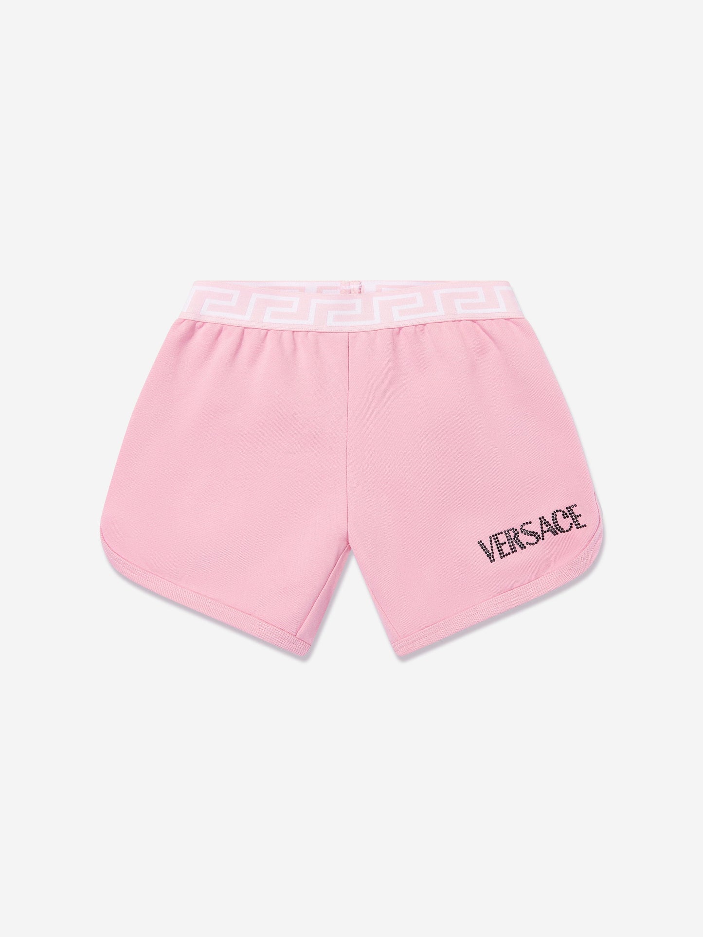 Versace 女童刺绣徽标短裤（粉色）