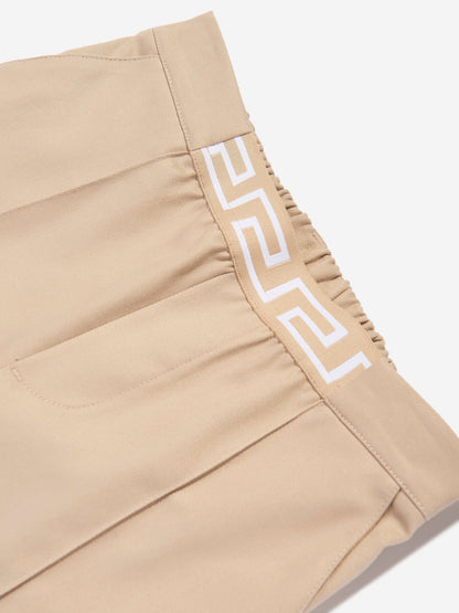 Versace Boys 米色华达呢短裤
