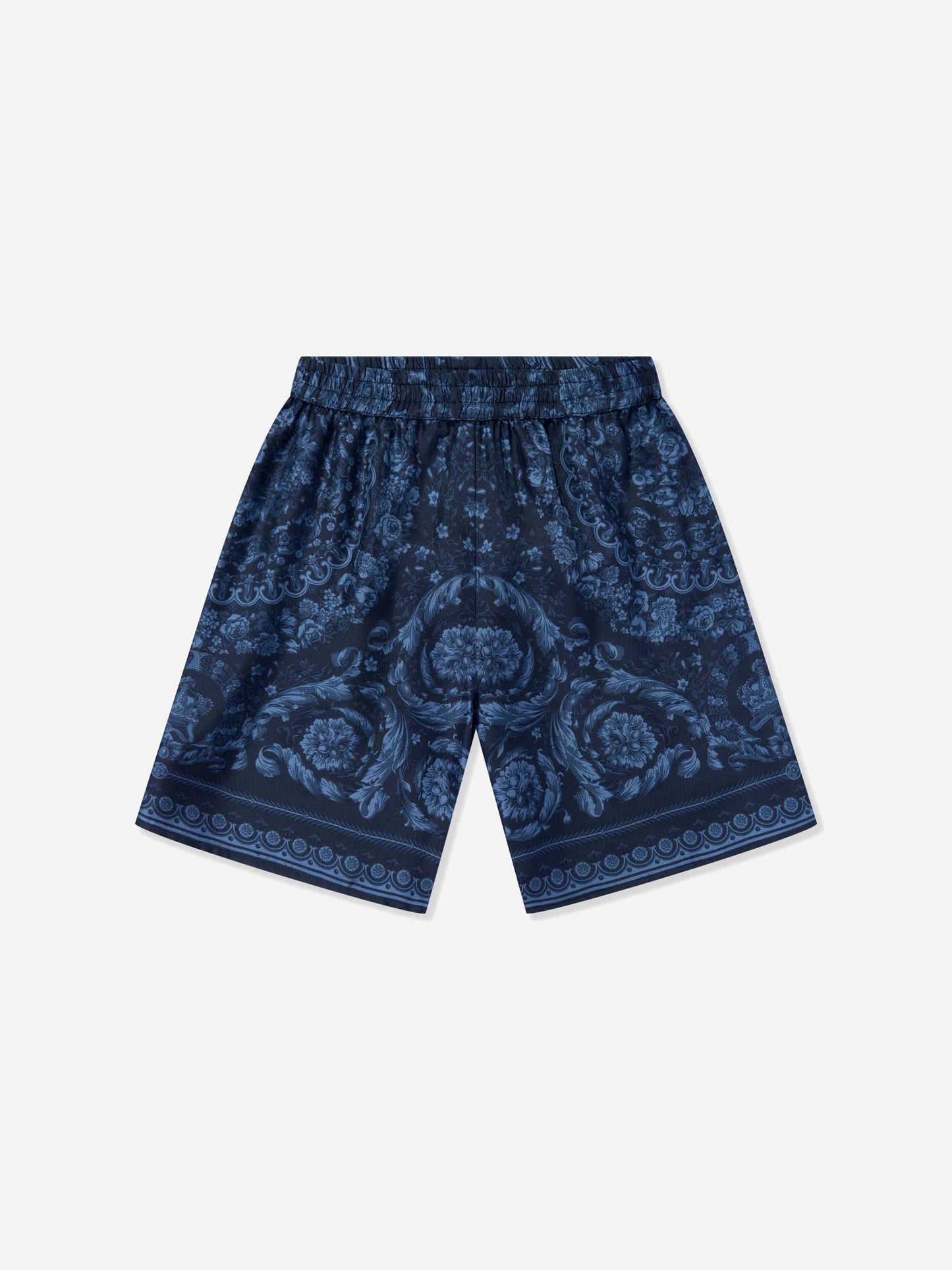 Versace Boys 真丝巴洛克短裤（海军蓝）