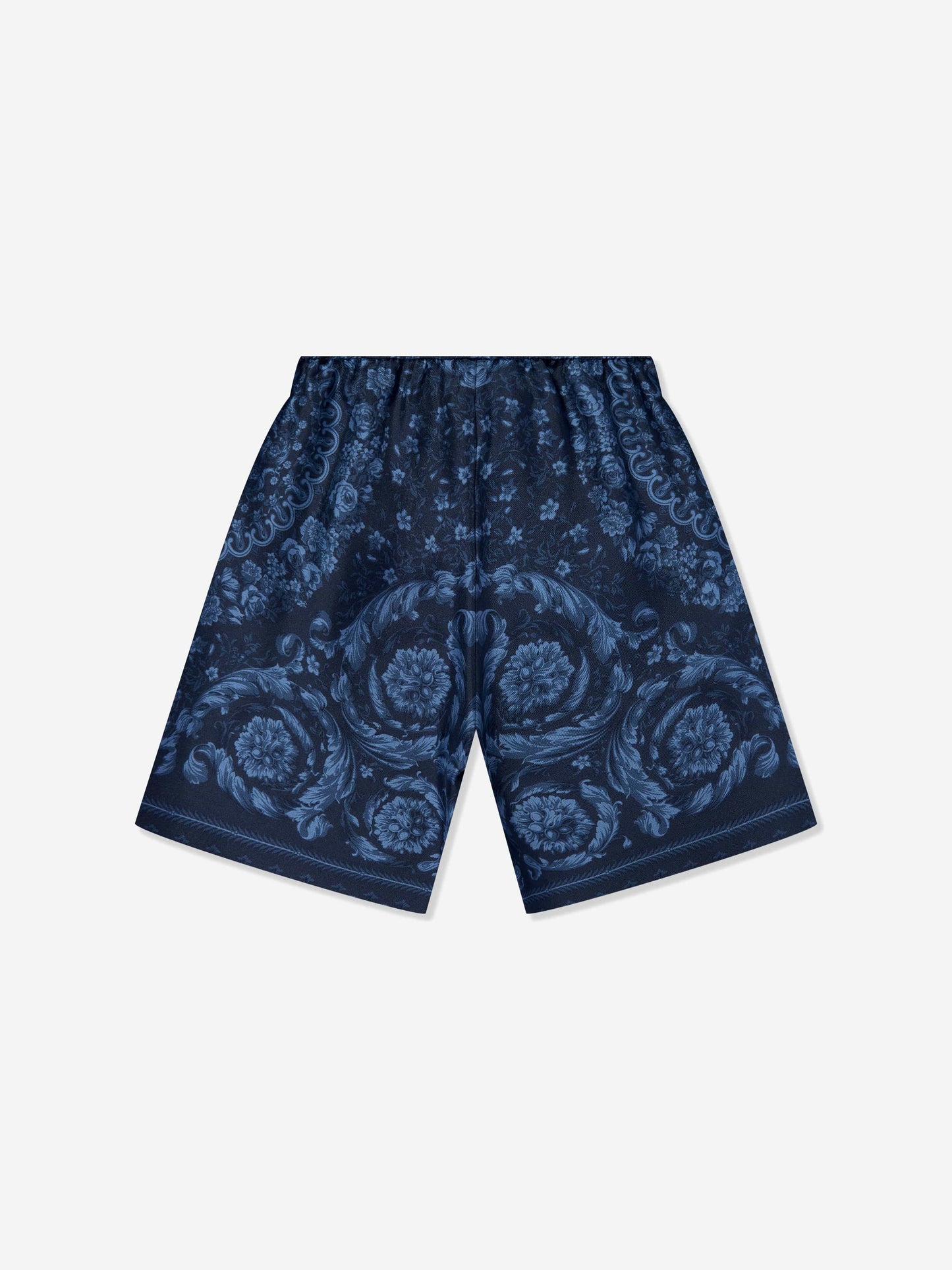 Versace Boys 真丝巴洛克短裤（海军蓝）