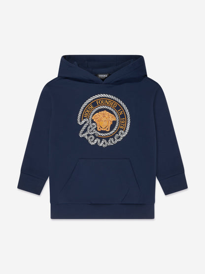 Versace Boys 海军蓝航海美杜莎连帽衫