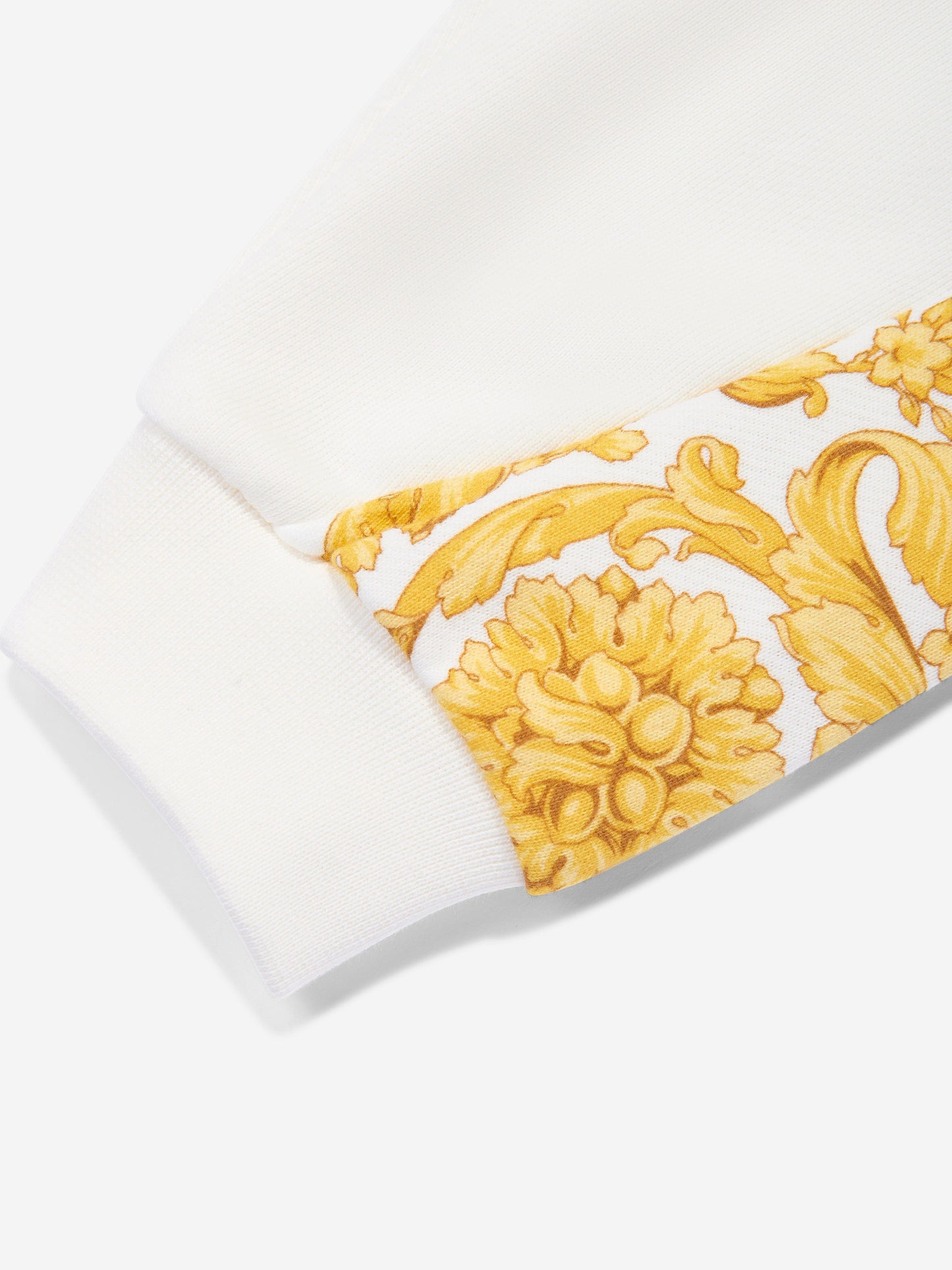Versace Baby Barocco 白色徽标慢跑裤