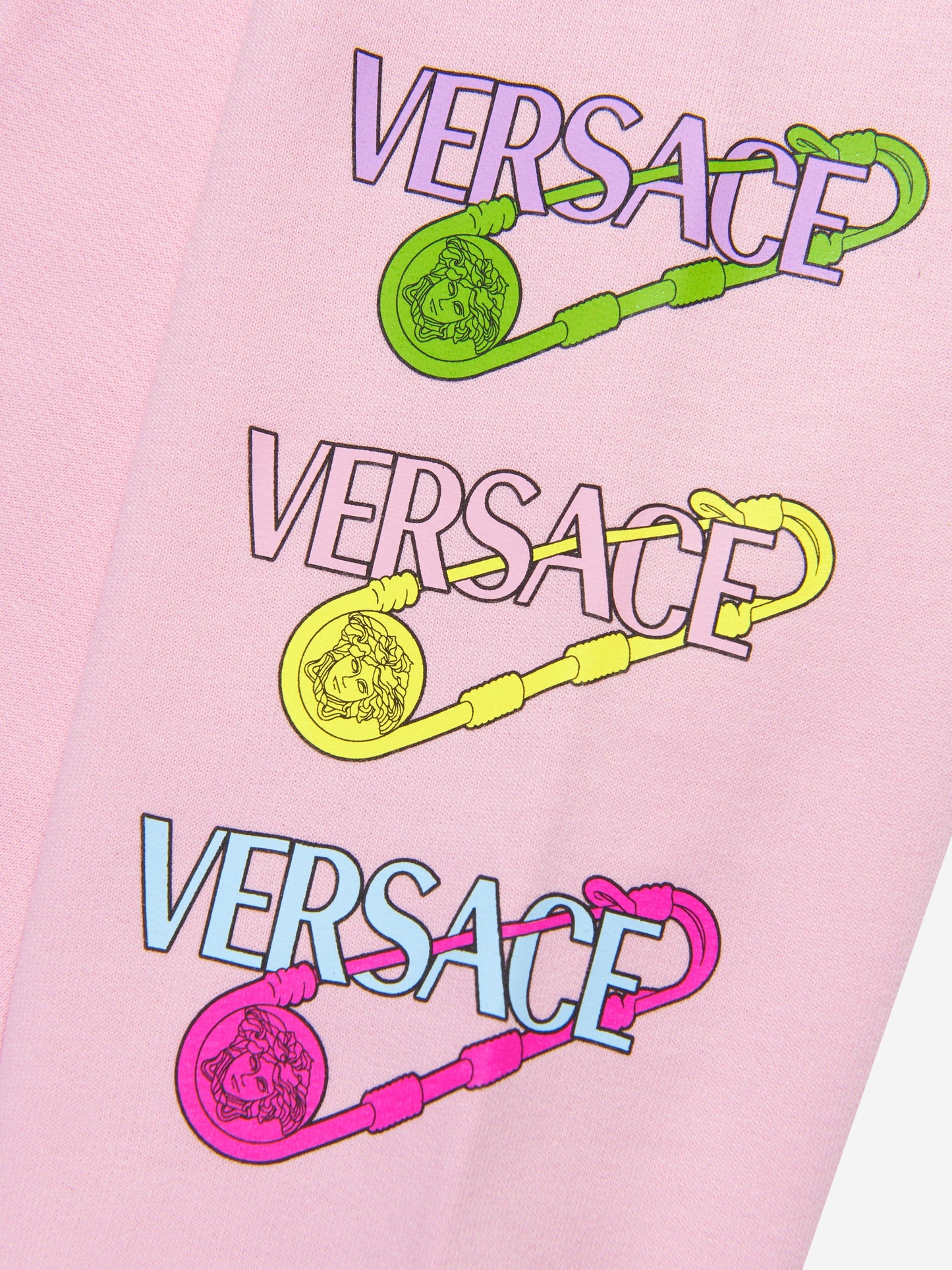 Versace 女童安全别针慢跑裤