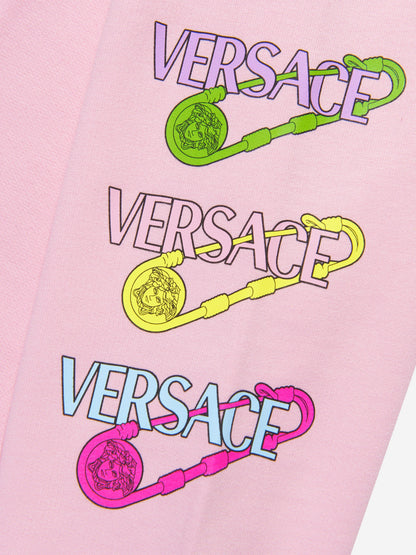 Versace 女童安全别针慢跑裤