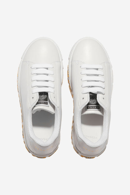 Versace 儿童皮革 La Greca 运动鞋