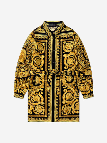 Versace 女童巴洛克印花衬衫裙